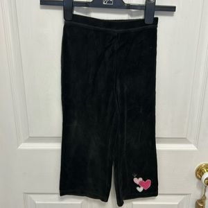 NWT Gymboree Tres Chic line black velour pants size 5T